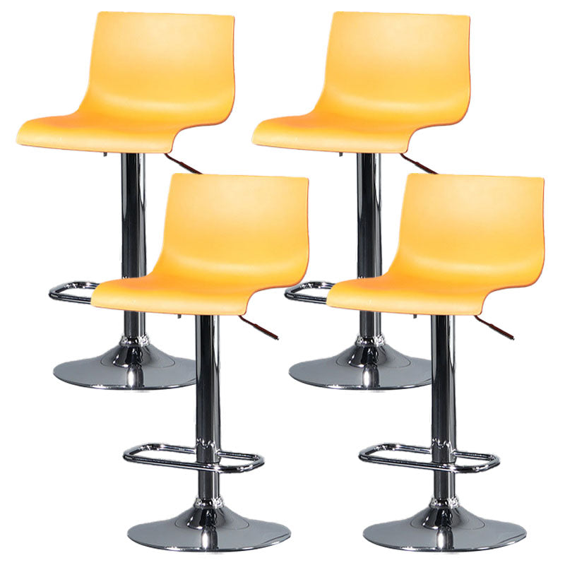 Contemporary Swivel Adjustable Height Stool Matte Finish Plastic Home Barstool
