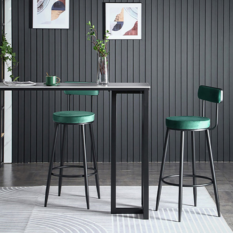 Stone Bar Table Modern Rectangle Bar Table with Double Pedestal Base for Kitchen