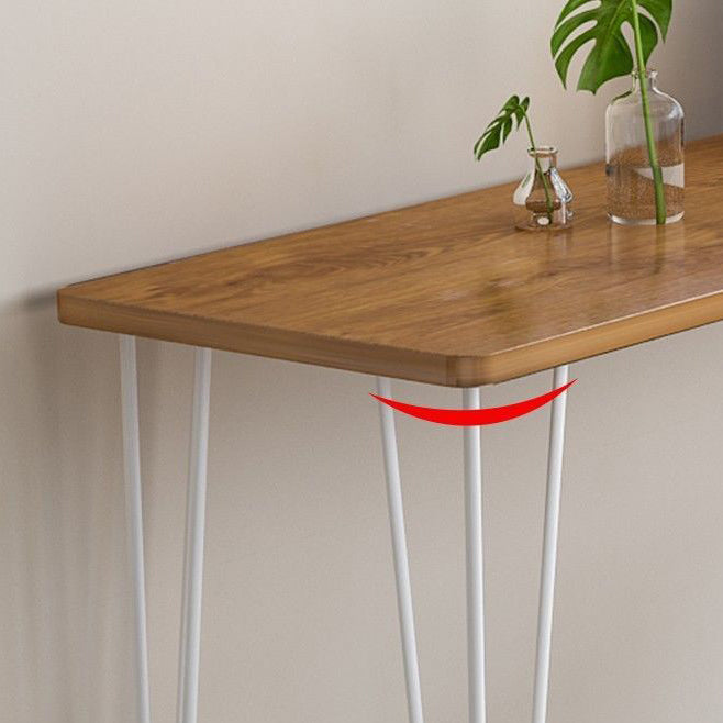 Industrial Style Rectangle Wood Top Counter Table 42-inch Height Modern Bar Table