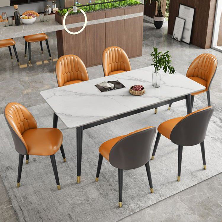 Modern Style Sintered Stone Dining Table Set 1/3/5/7 Pieces Dining Set for Home