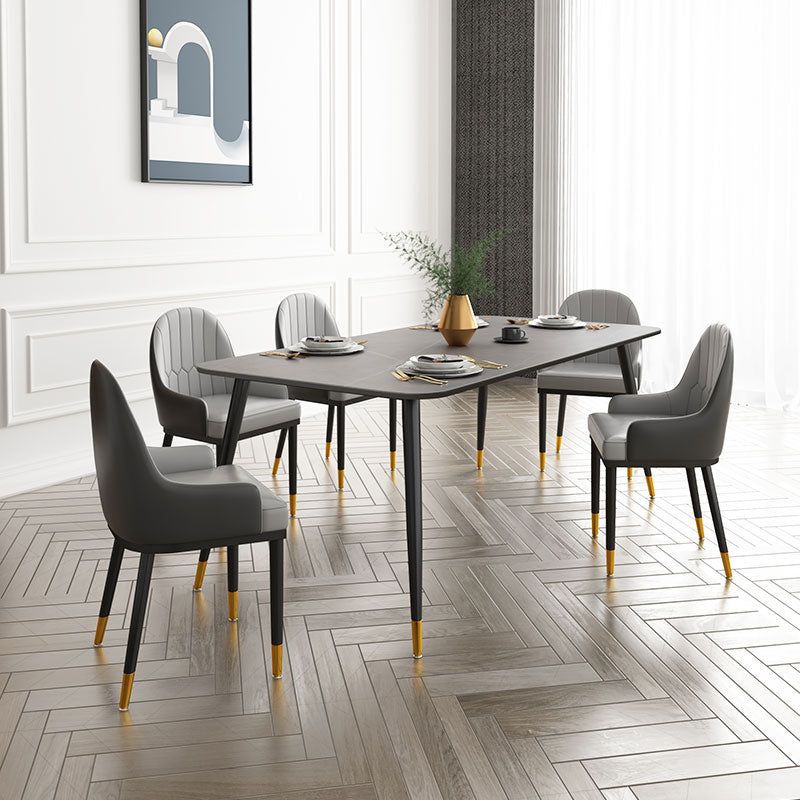 Sintered Stone Dining Table Traditional Luxury 4 Legs Dining Table