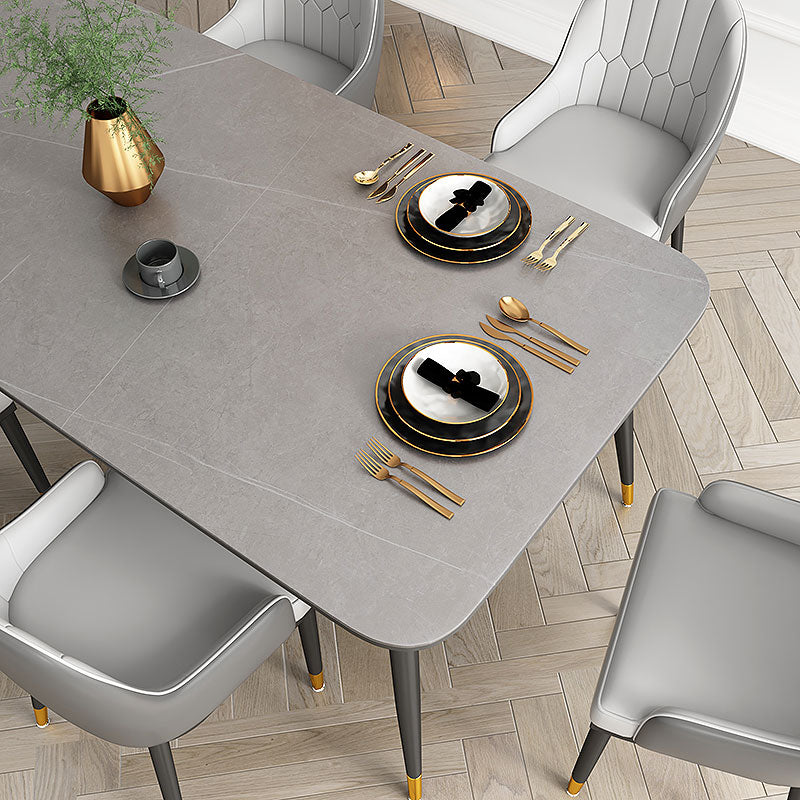 Sintered Stone Dining Table Traditional Luxury 4 Legs Dining Table