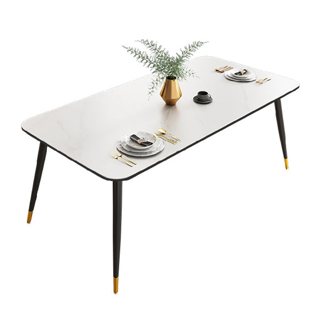 Sintered Stone Dining Table Traditional Luxury 4 Legs Dining Table