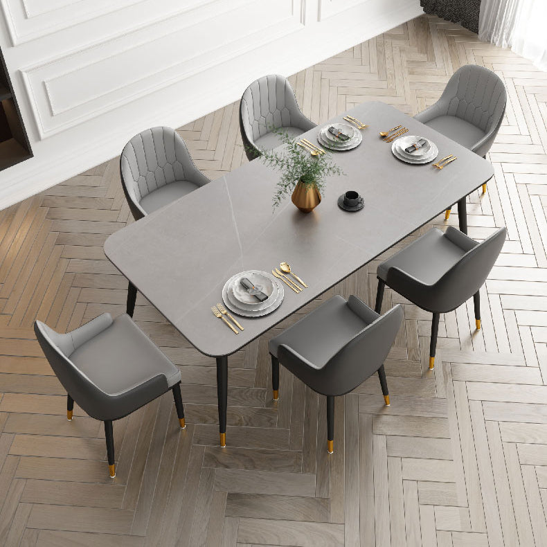 Sintered Stone Dining Table Traditional Luxury 4 Legs Dining Table
