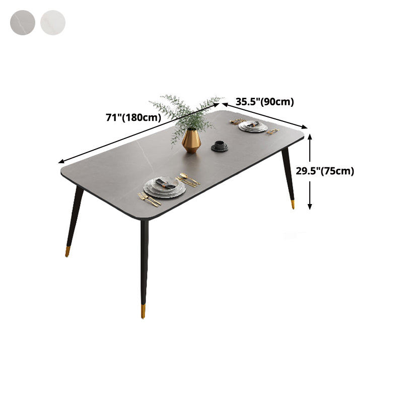 Sintered Stone Dining Table Traditional Luxury 4 Legs Dining Table