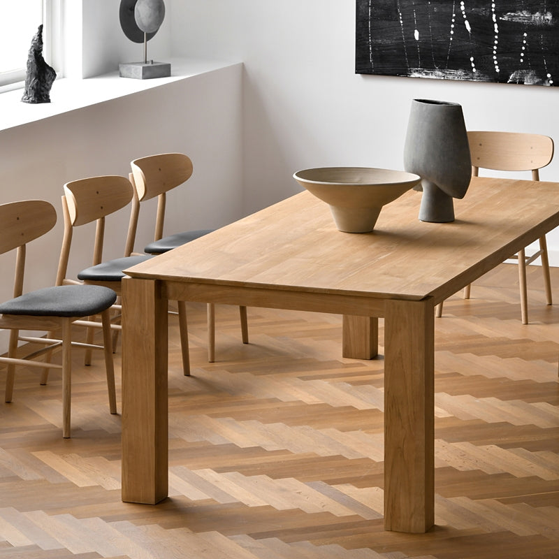 Rectangle 4 Legs Furniture Solid Wood Mid-Century Table for Dining Room