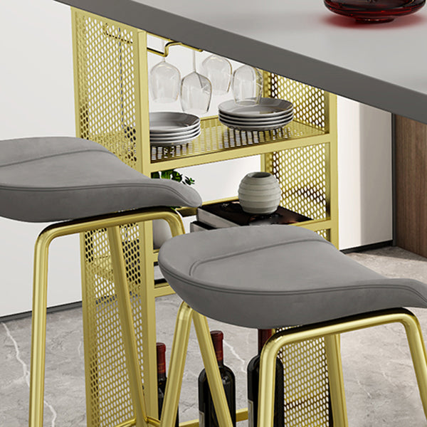 Metal Contemporary Freeform Dining Table Pine Wood Top Table