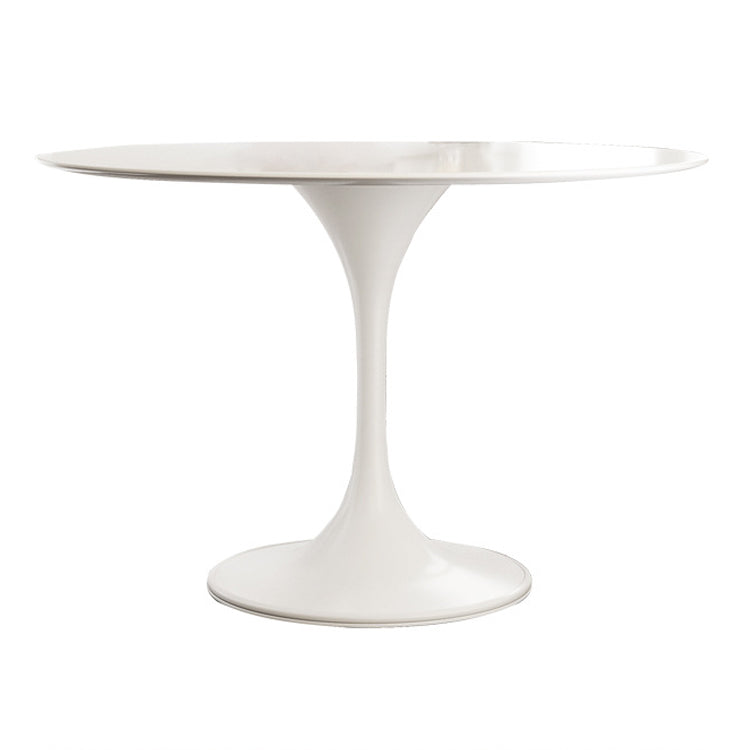 Stone Round Top Table Contemporary Dining Table with Pedestal Base