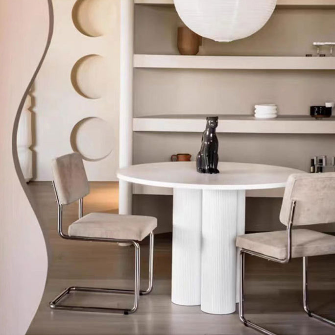 Living Room Contemporary Dining Table Round Dining Table with Pedestal Base