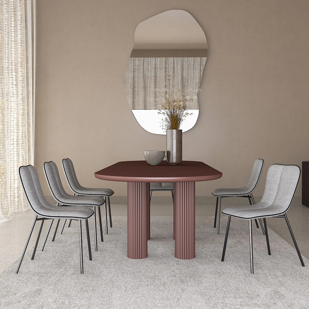 Modern Oval Dining Table Tripod Base Kitchen Dining Table with Solid Wood