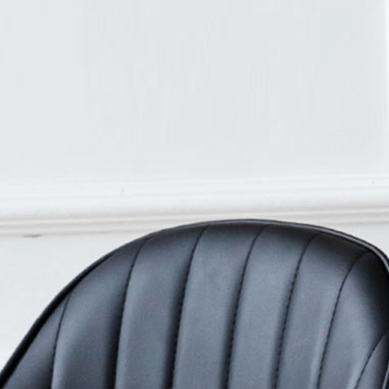 Contemporary Metal Bar and Counter Stool Low Back Stool with Pedestal Base