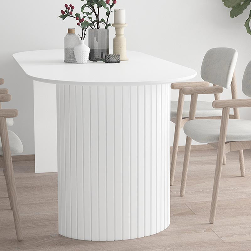 Modern Stone Top Dinette Table Metal Base Dining Table for Living Room