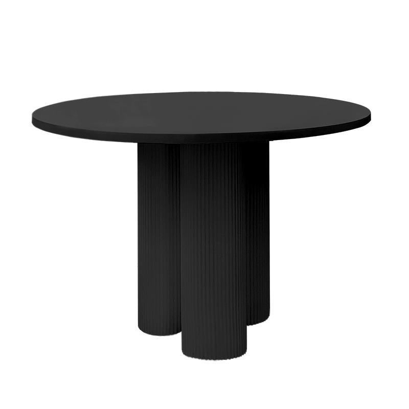 Modern Dining Table Stone and Metal Three Pedestal Dining Table for Living Room
