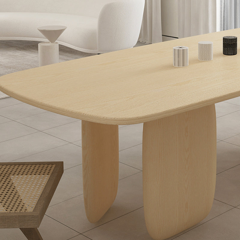 Pine Solid Wood Tripod Dining Table Modern Rectangle Dining Room Kitchen Home Furniture