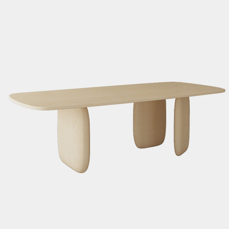 Pine Solid Wood Tripod Dining Table Modern Rectangle Dining Room Kitchen Home Furniture