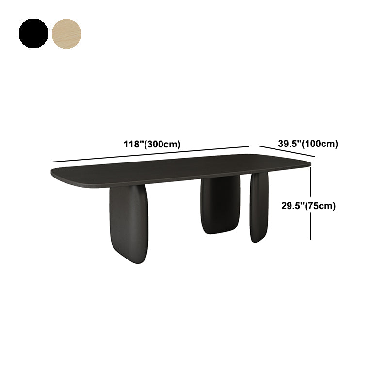 Pine Solid Wood Tripod Dining Table Modern Rectangle Dining Room Kitchen Home Furniture