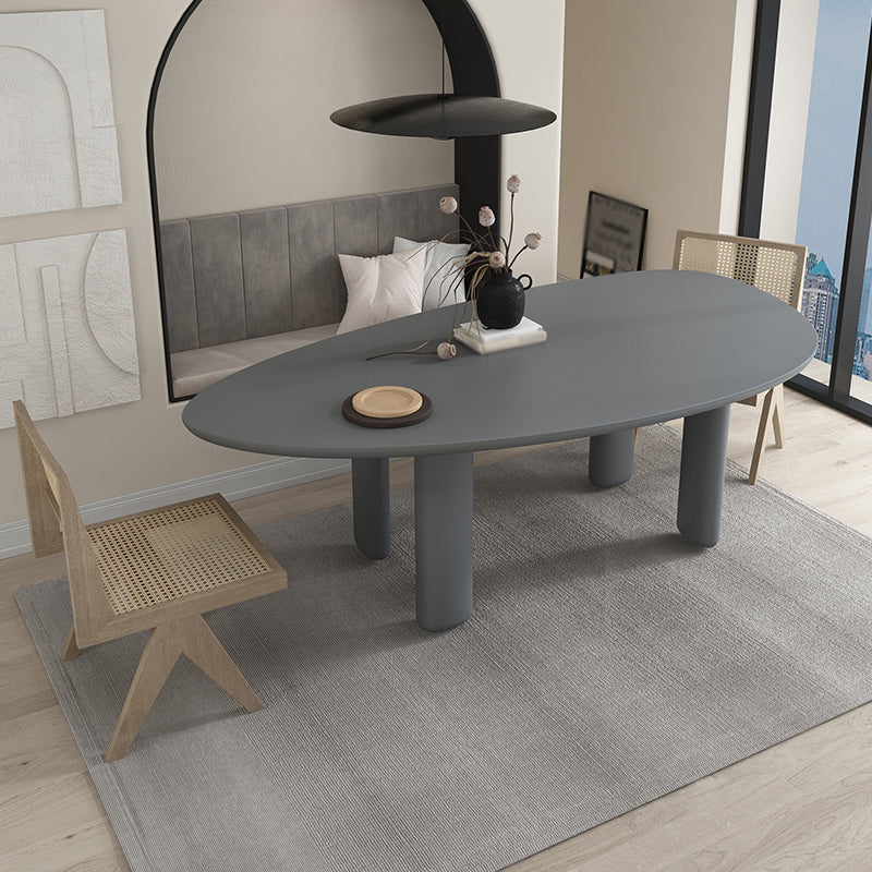 Oval Tripod Base Dining Table Solid Wood Modern Kitchen Dinner Dining Room Table