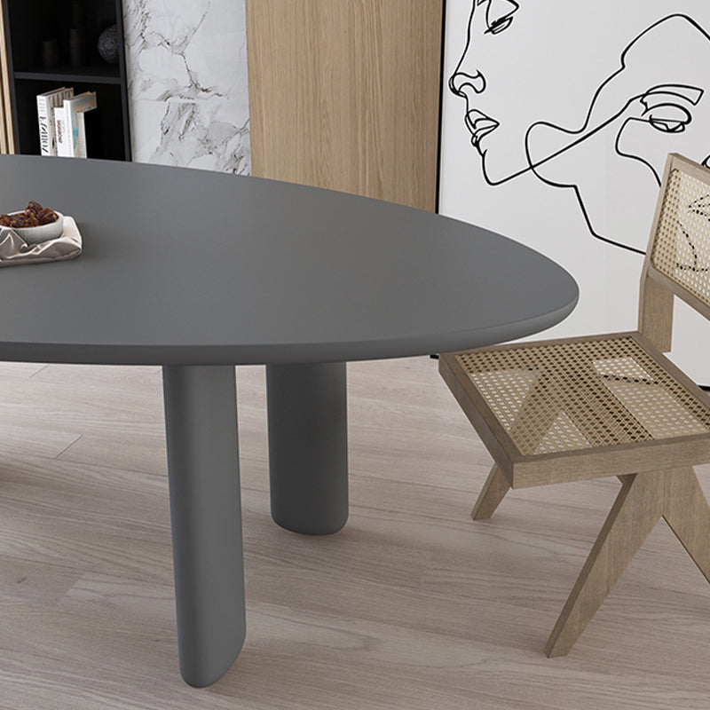 Oval Tripod Base Dining Table Solid Wood Modern Kitchen Dinner Dining Room Table