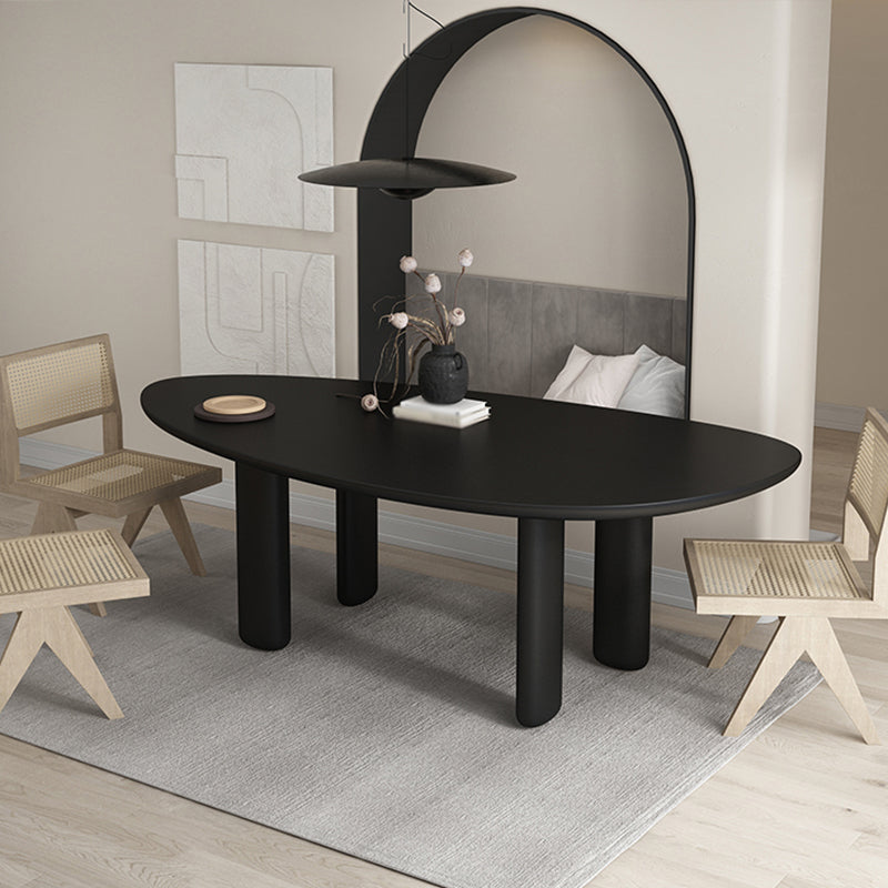 Oval Tripod Base Dining Table Solid Wood Modern Kitchen Dinner Dining Room Table