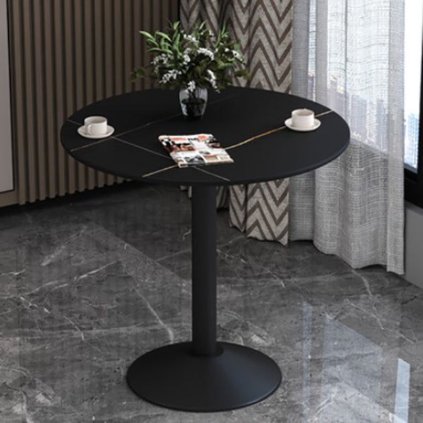 Glam Style Dining Table Round Stone Top Dinner Table Kitchen Home