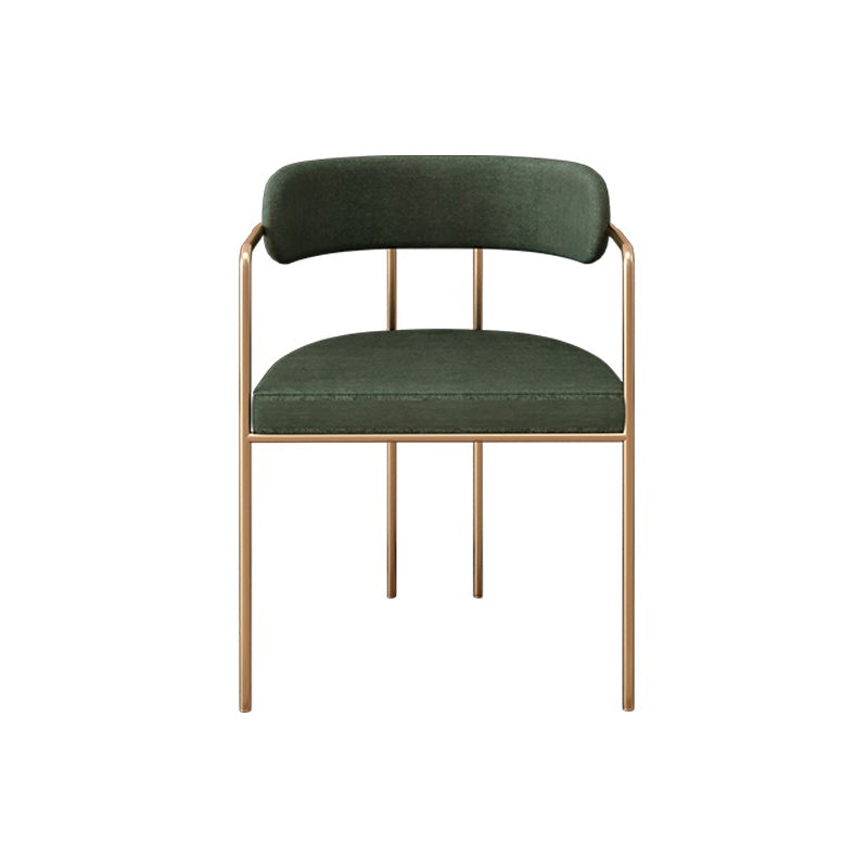 Glam Metal Arm Chair Open Back Dining Side Chair with Upholstered 20"x20.4"x31"