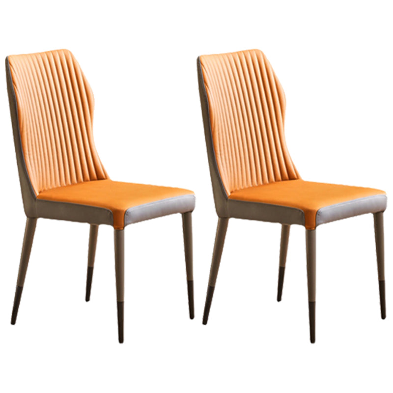 Glam Style Armless Chair Wood Wingback Parsons Chair for Kitchen 16.9"x18.8"x35.8"
