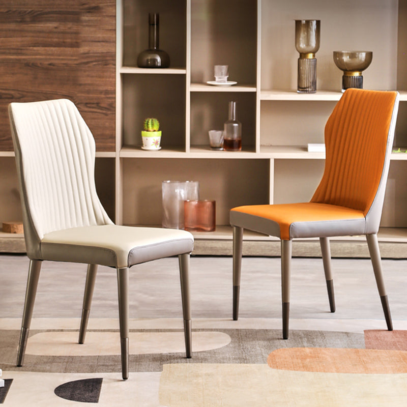 Glam Style Armless Chair Wood Wingback Parsons Chair for Kitchen 16.9"x18.8"x35.8"
