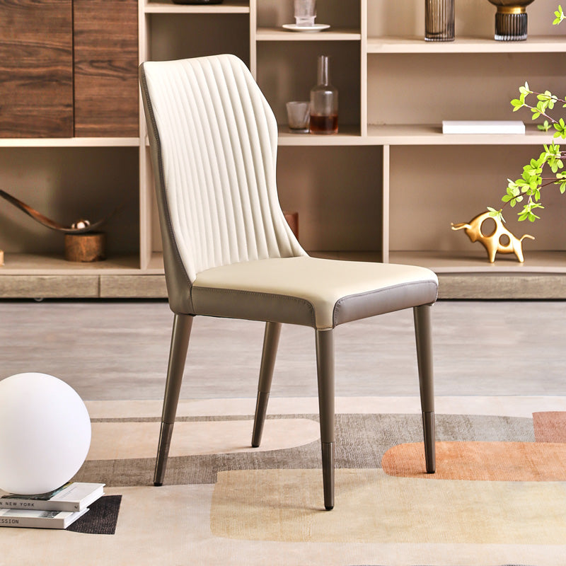 Glam Style Armless Chair Wood Wingback Parsons Chair for Kitchen 16.9"x18.8"x35.8"