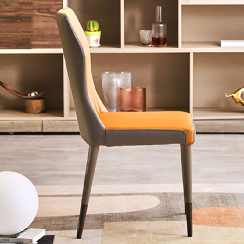 Glam Style Armless Chair Wood Wingback Parsons Chair for Kitchen 16.9"x18.8"x35.8"