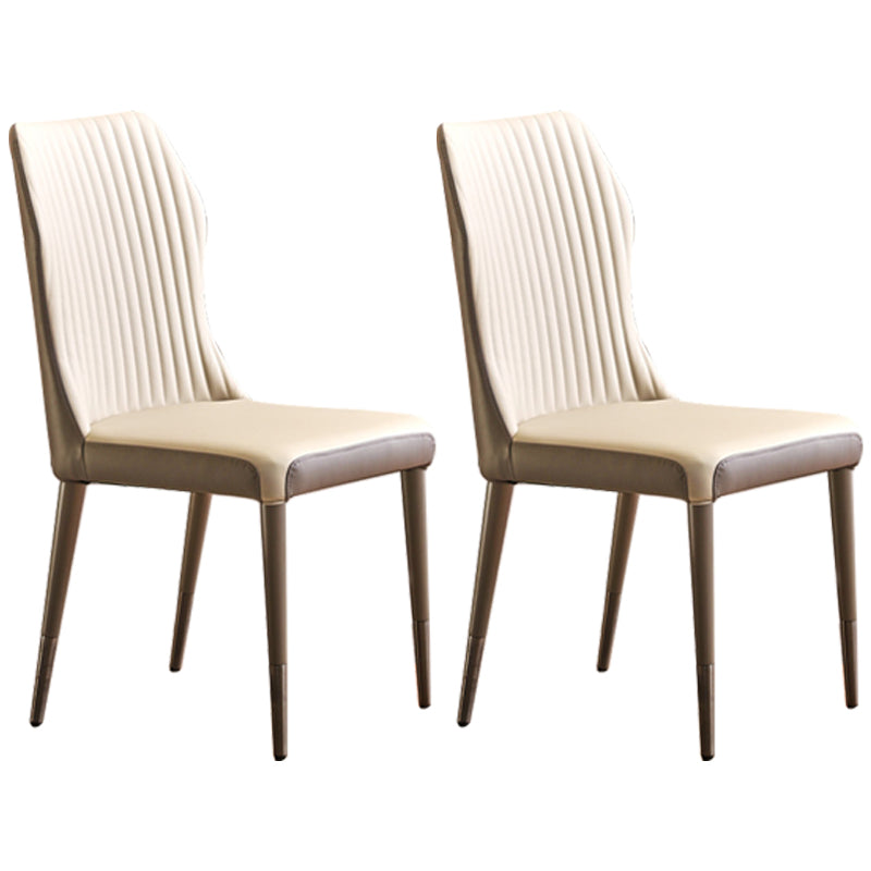 Glam Style Armless Chair Wood Wingback Parsons Chair for Kitchen 16.9"x18.8"x35.8"