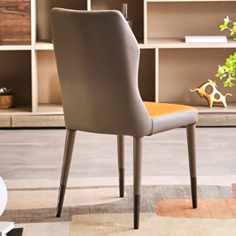 Glam Style Armless Chair Wood Wingback Parsons Chair for Kitchen 16.9"x18.8"x35.8"