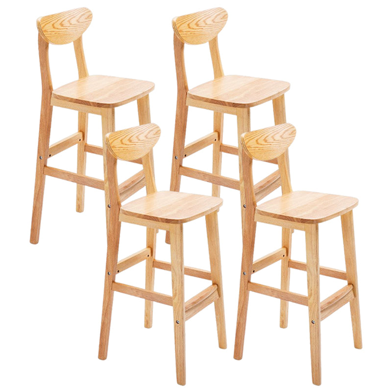 Minimalist Style Wooden Barstool for Home Use Upholstered Stools with Cushion