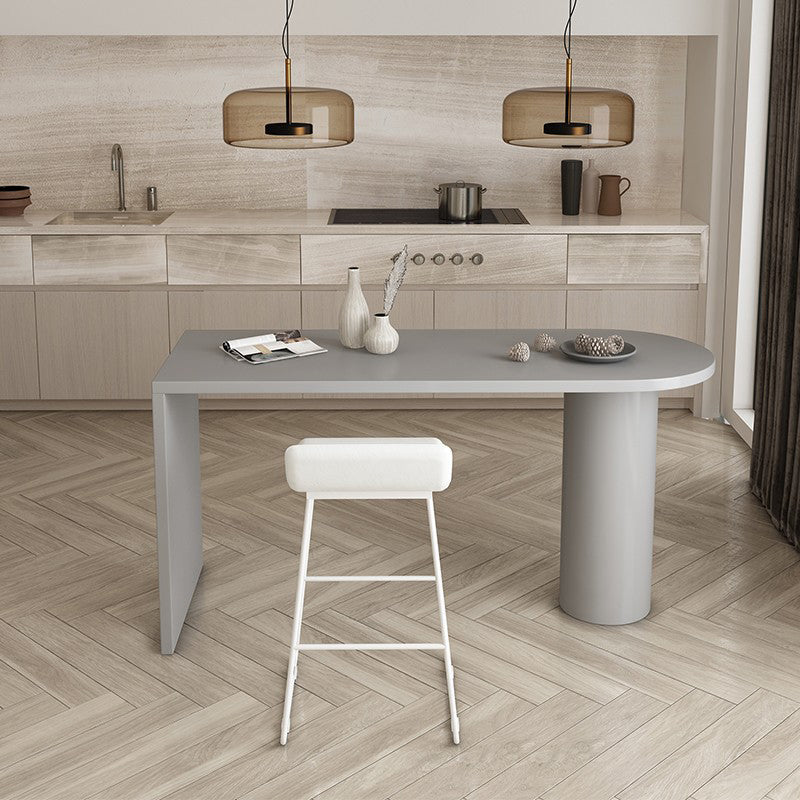 40-inch Height Bar Table Contemporary Wood Top Bar Table for Living Room