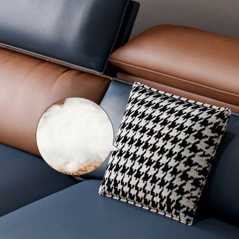 A forma di L-panna a forma di pelle quadrata in fico posteriore in alto con conservazione e resistenti alle macchie