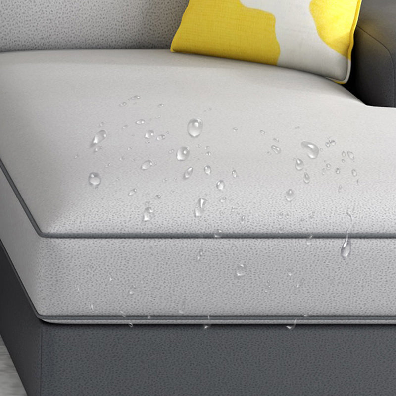 Braccio contemporaneo inclinati cuscini rimovibili sezionali divano e chaise per soggiorno