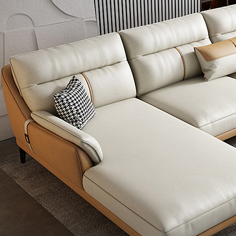 Fronte in pelle Highsofa e chaise waise impermeabile braccio superiore sezionale