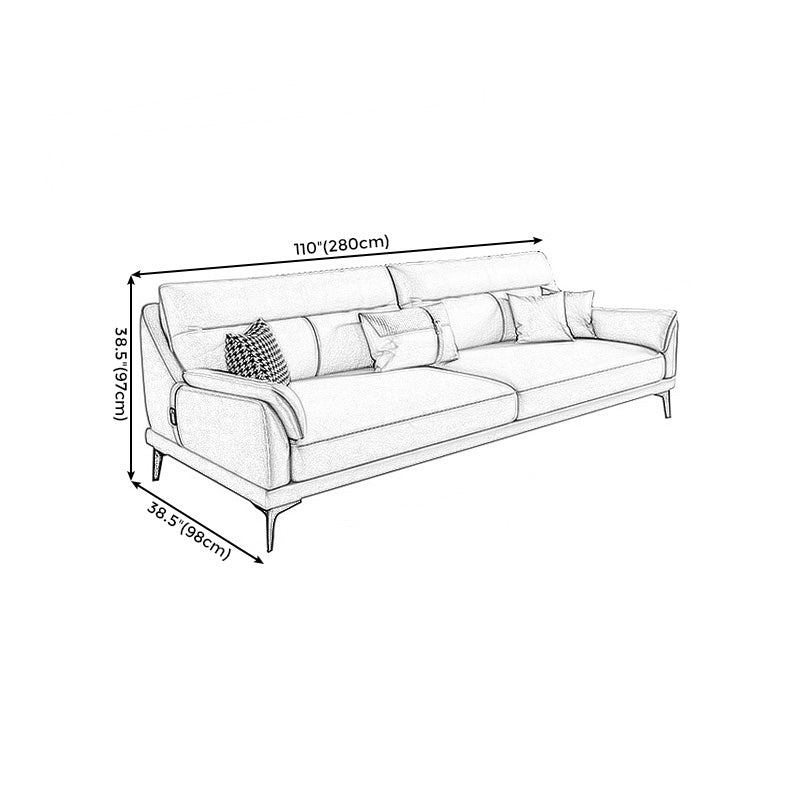 Fronte in pelle Highsofa e chaise waise impermeabile braccio superiore sezionale