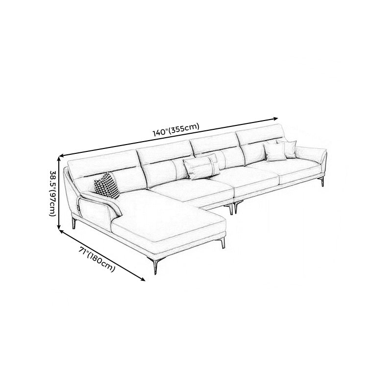 Fronte in pelle Highsofa e chaise waise impermeabile braccio superiore sezionale