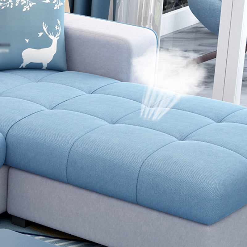 Square Arms Sectional 106.3 "L Sofá de espalda de altura con almacenamiento para apartamento