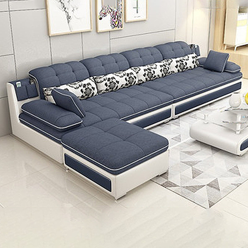 129.92" L√ó 62.99" W √ó 33.46" H Sofa Pillow Top Arm Sectional with Storage