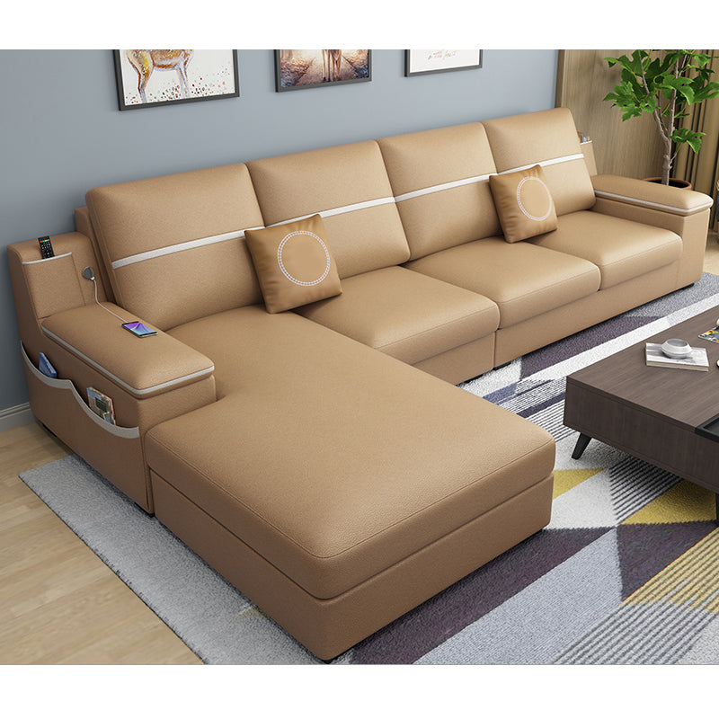 108.66"L x 64.96"W x 35.43"H 4-seat Sofa Cushion Back Scooped Arm Sectionals with Storage