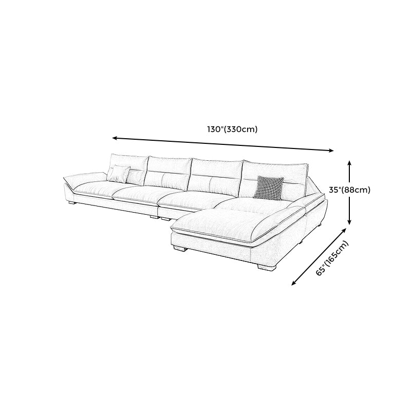 Moderno cuscino crema divano di divano in pelle fauci soggiorno sezionale con spazio