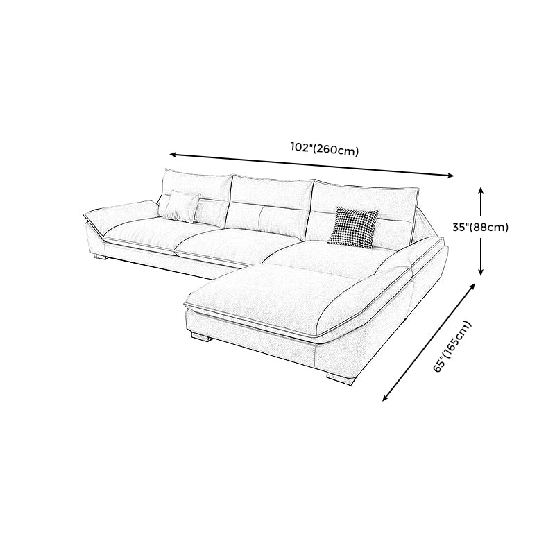 Moderno cuscino crema divano di divano in pelle fauci soggiorno sezionale con spazio