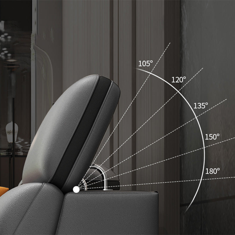 Divano contemporaneo grigio chiaro e chaise a forma di l High retro sezionale