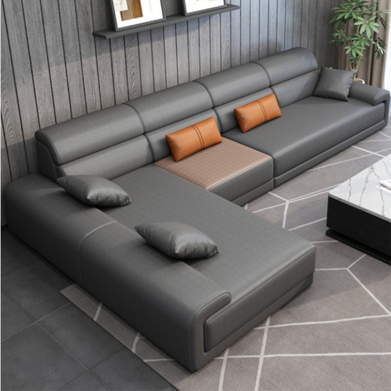 Sezione braccio superiore del cuscino moderno 133,86 "LX 70,87" W x 35,43 "H divano posteriore alto con chaise