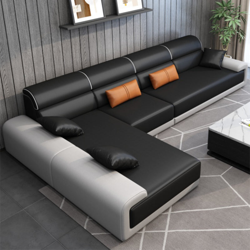 Sezione braccio superiore del cuscino moderno 133,86 "LX 70,87" W x 35,43 "H divano posteriore alto con chaise