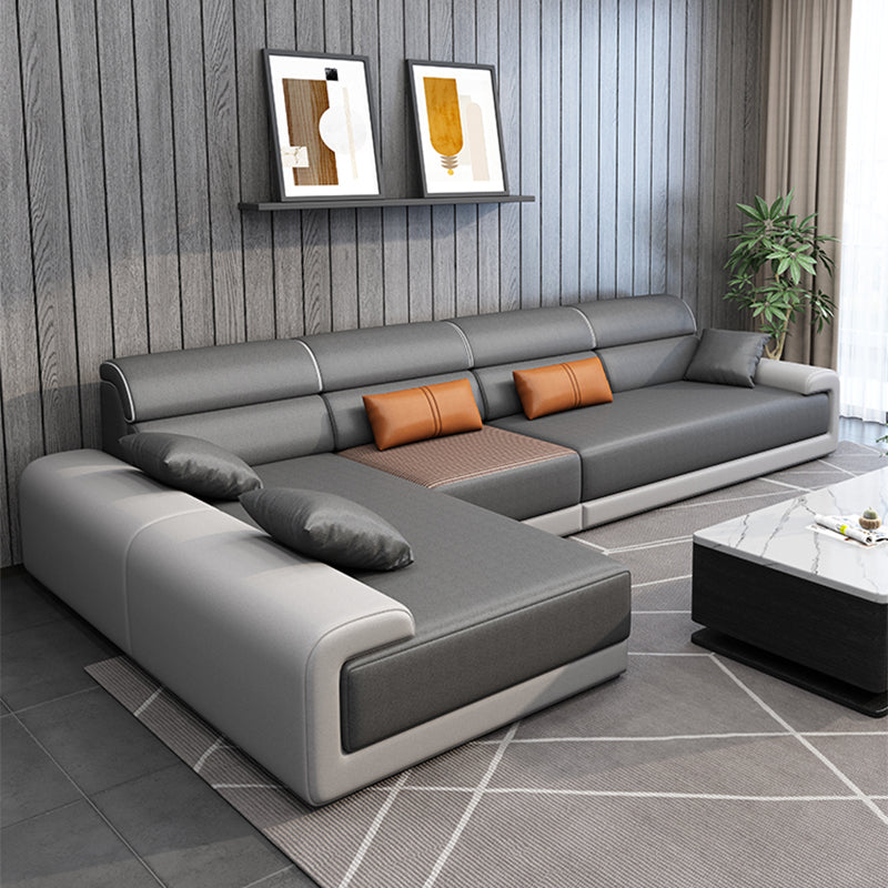 Sezione braccio superiore del cuscino moderno 133,86 "LX 70,87" W x 35,43 "H divano posteriore alto con chaise