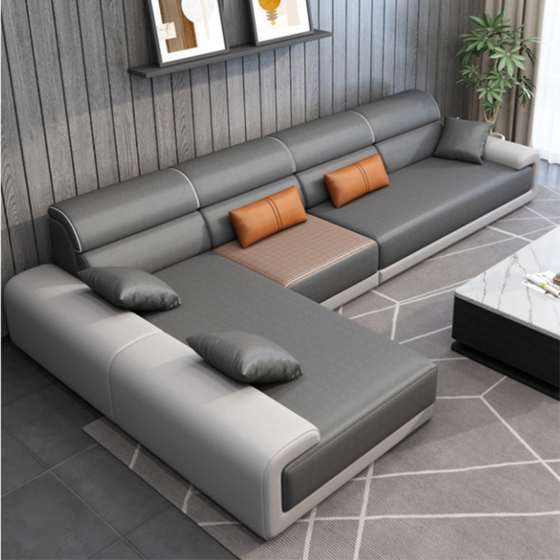 Sezione braccio superiore del cuscino moderno 133,86 "LX 70,87" W x 35,43 "H divano posteriore alto con chaise