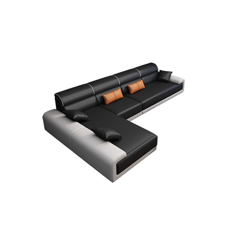 Sezione braccio superiore del cuscino moderno 133,86 "LX 70,87" W x 35,43 "H divano posteriore alto con chaise