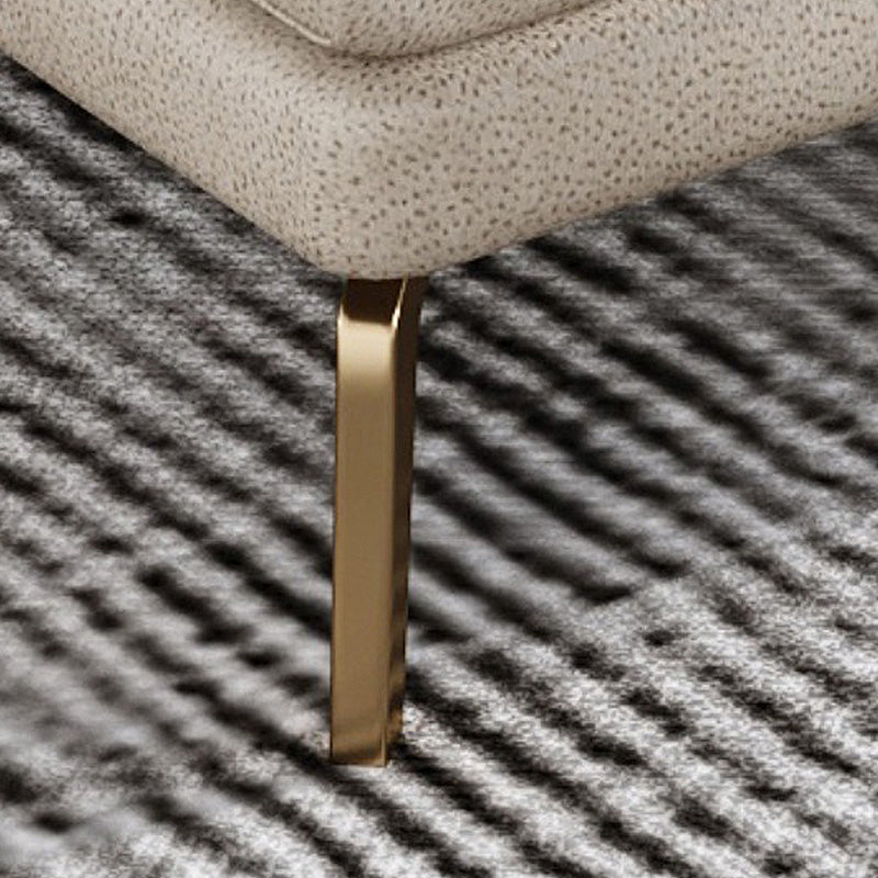 Forta di cuscinetto berretto da beige a braccio quadrato in pelle e chaise per soggiorno per soggiorno